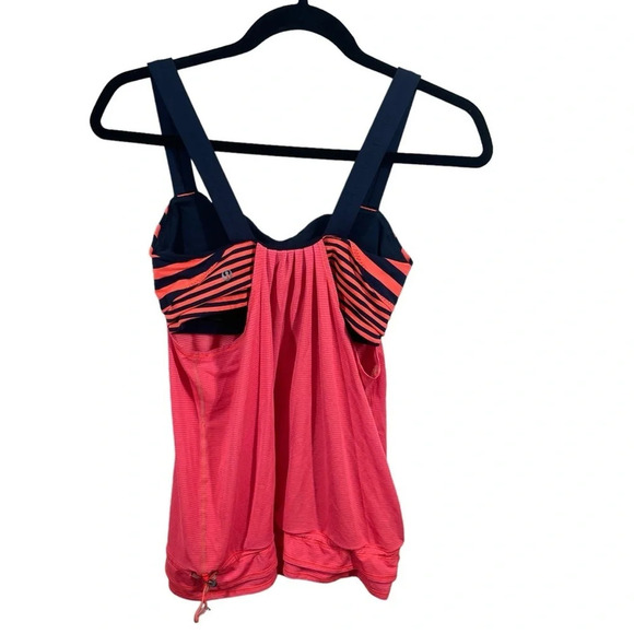 Lululemon no limits running tank top built in bra neon orange women’s 6 - Picture 2 of 8
